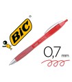 Boligrafo bic atlantis rojo retractil tinta gel punta 1 mm