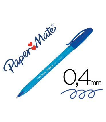 Boligrafo paper mate inkjoy 100 punta media trazo 1mm azul