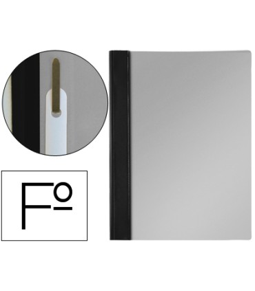 Carpeta dossier fastener pvc esselte folio negro