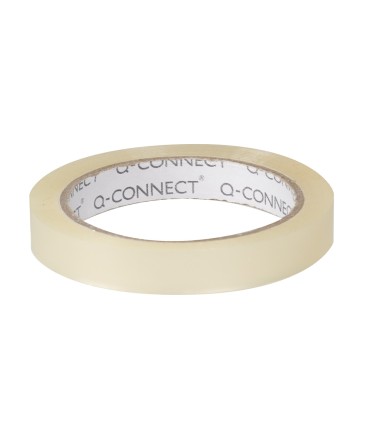 Cinta adhesiva q connect transparente 66 mt x 12 mm encelofanada