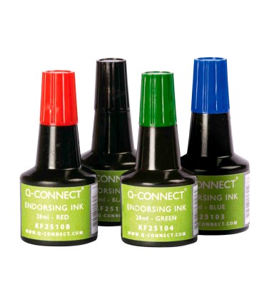 Tinta tampon q connect rojo bote 28 ml