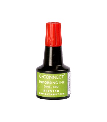 Tinta tampon q connect rojo bote 28 ml