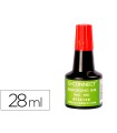 Tinta tampon q-connect rojo bote 28 ml