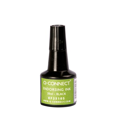 Tinta tampon q connect negro bote 28 ml