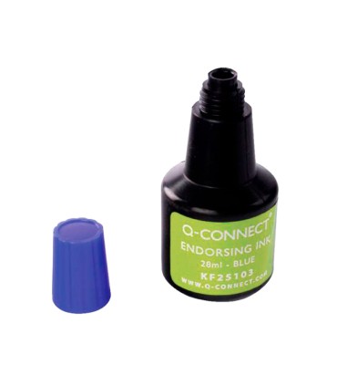 Tinta tampon q connect azul bote 28 ml