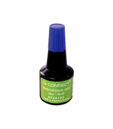 Tinta tampon q connect azul bote 28 ml