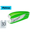 Grapadora petrus mod 635 wow verde metalizada capacidad 30 hojas