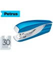 Grapadora petrus mod 635 wow azul metalizada capacidad 30 hojas