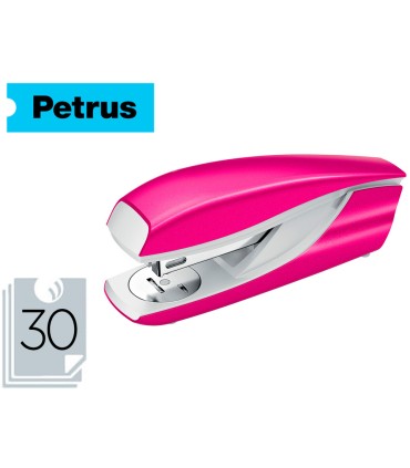 Grapadora petrus mod 635 wow fucsia metalizada capacidad 30 hojas