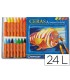 Lapices cera manley acuarelable caja de 24 unidades colores surtidos