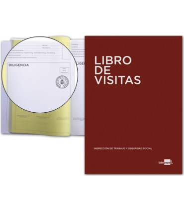 Libro liderpapel din a4 100 h registro de visitas de la inspeccion de trabajo