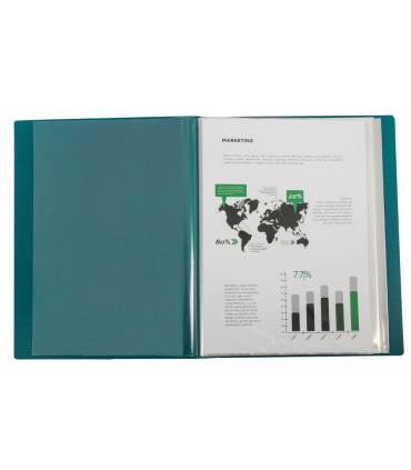 Carpeta liderpapel personaliza 31763 80 fundas polipropileno din a4 verde lomo personalizable