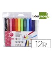 Rotulador liderpapel jumbo bolsa 12 unidades colores surtidos