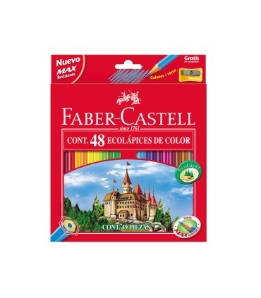 Lapices de colores faber castell c 48 colores hexagonal madera reforestada