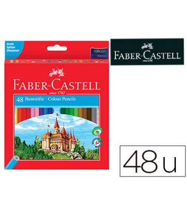 Lapices de colores faber castell c 48 colores hexagonal madera reforestada