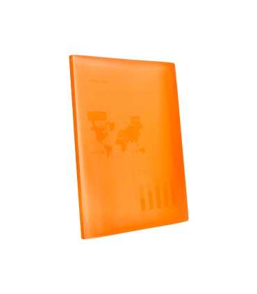 Carpeta liderpapel escaparate 47481 10 fundas polipropileno traslucida din a4 naranja frosty