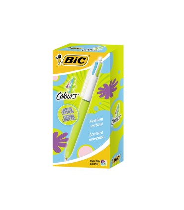 Boligrafo bic cuatro colores pastel edicion limitada