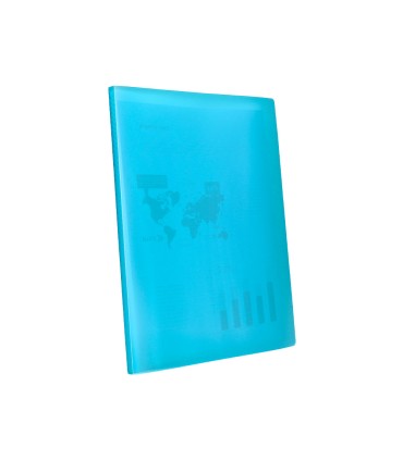 Carpeta liderpapel escaparate 47052 40 fundas polipropileno din a4 azul translucido