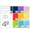 Libreta liderpapel smart a5 80 hojas 60g/m2 horizontal con doble margen colores surtidos tapa blanda