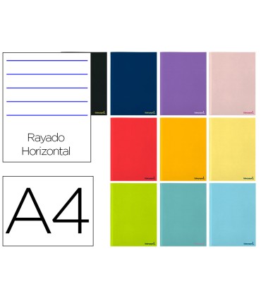 Libreta liderpapel smart a4 80 hojas 60g m2 horizontal con doble margen