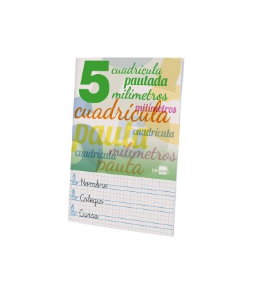 Libreta liderpapel pautaguia tapa cartoncillo 32 hojas din a5 70 g cuadriculado pautado 5 mm