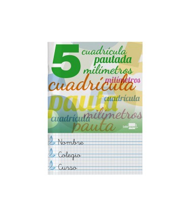 Libreta liderpapel pautaguia tapa cartoncillo 32 hojas din a5 70 g cuadriculado pautado 5 mm