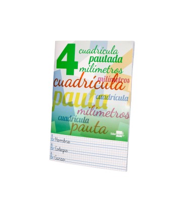 Libreta liderpapel pautaguia tapa cartoncillo 32 hojas din a5 70 g cuadriculado pautado 4 mm