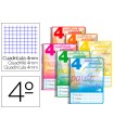 Cuaderno espiral liderpapel cuarto pautaguia tapa blanda 40h 75 gr cuadro pautado 4mm colores surtidos