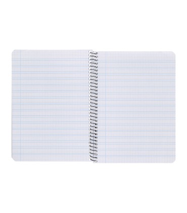 Cuaderno espiral liderpapel cuarto pautaguia tapa blanda 40h 75 gr cuadro pautado 3 mm con margen colores surtidos