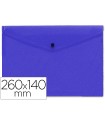 Carpeta liderpapel dossier broche polipropileno tamaño sobre americano 260x140 mm azul translucido