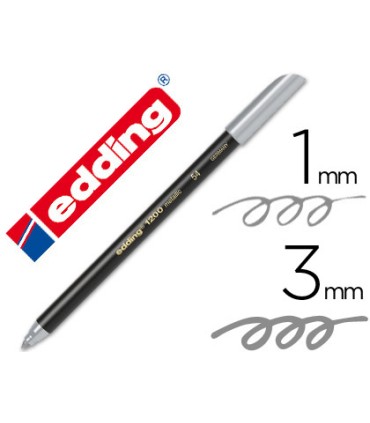 Rotulador edding punta fibra 1200 plata n 54 punta redonda 1 3 mm