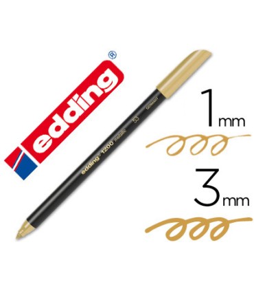 Rotulador edding punta fibra 1200 oro n 53 punta redonda 1 3 mm