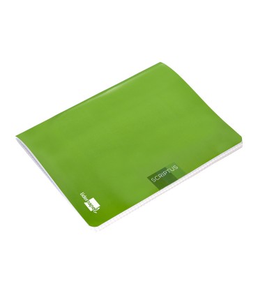 Libreta liderpapel scriptus a5 48 hojas 90g m2 cuadro 4mm con margen color verde