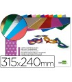 Bloc trabajos manuales liderpapel cartulina metalizada 240x315mm 10 hojas colores surtidos