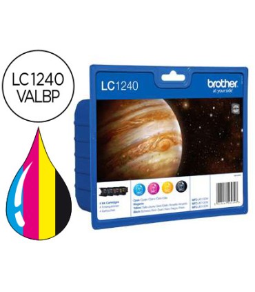 Ink jet brother lc 1240 pack 4 colores 600pag mfc j6510dw mfc j6710dw mfc j6910dw