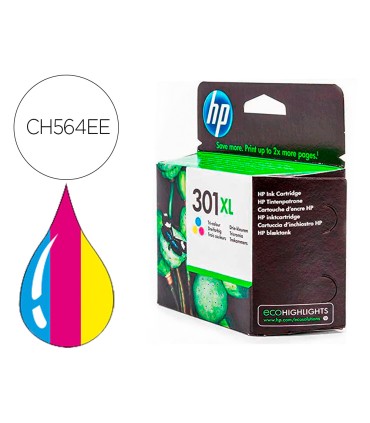 Ink jet hp 301xl tricolor deskjet 5530 1010 1510 2540alta capacidad