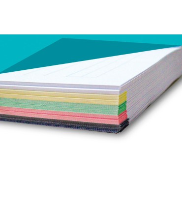 Recambio liderpapel a4 120 hojas 80g m2 cuadro 5mm sin margen 4 taladros bandas de 5 colores