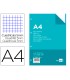 Recambio liderpapel a4 120 hojas 80g m2 cuadro 5mm sin margen 4 taladros bandas de 5 colores