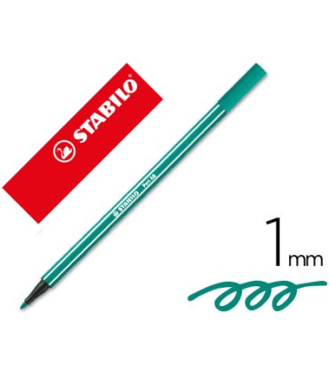 Rotulador stabilo acuarelable pen 68 verde esmeralda 1 mm