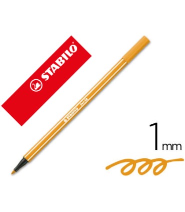 Rotulador stabilo acuarelable pen 68 naranja 1 mm