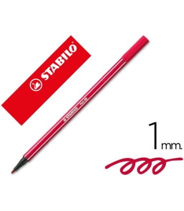 Rotulador stabilo acuarelable pen 68 rojo oscuro 1 mm