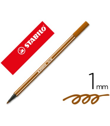 Rotulador stabilo acuarelable pen 68 marron 1 mm