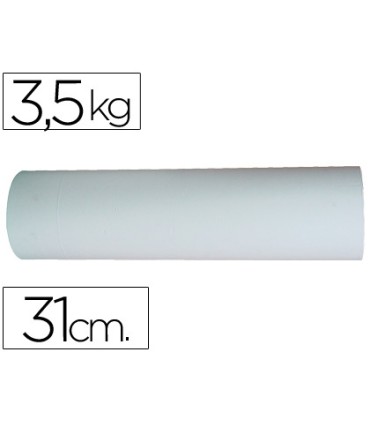 Papel blanco bobina ancho 31 cm longitud 250 mt gramaje 50 gr peso 35 kg
