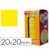 Gomets autoadhesivos cuadrados 20x20 mm amarillo rollo de 1770 unidades