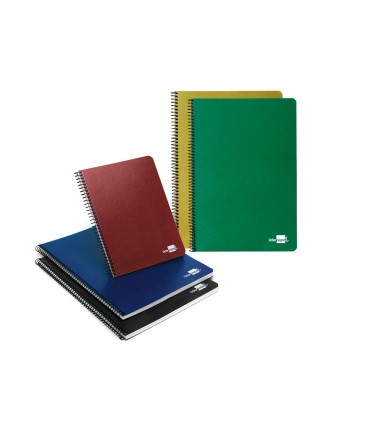 Cuaderno espiral liderpapel folio tapa dura 80h 60 gr cuadro 4mm con margen colores surtidos