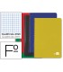 Cuaderno espiral liderpapel folio tapa dura 80h 60 gr cuadro 4mm con margen colores surtidos