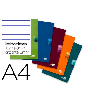 Libreta liderpapel scriptus a4 48 hojas 90g m2 horizontal con margen