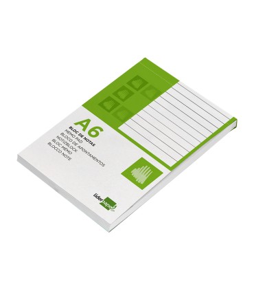 Bloc notas liderpapel horizontal a6 80 hojas 60g m2 perforado