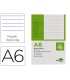 Bloc notas liderpapel horizontal a6 80 hojas 60g m2 perforado