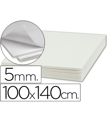 Carton pluma liderpapel blanco adhesivo 1 cara 100x140 cm espesor 5 mm